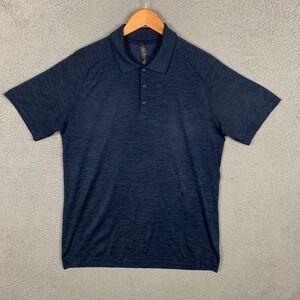 Lululemon Metal Vent Tech Polo 2.0 Men's Size XL Navy Blue Seamless Golf Shirt